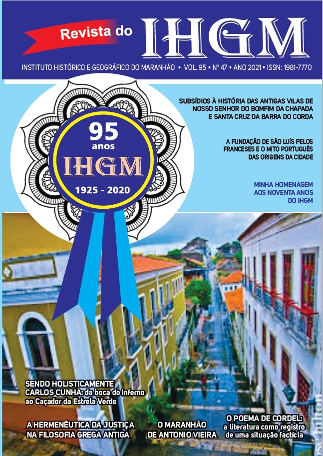 Revista do Instituto Histórico e Geográfico do Maranhão (DISPONÍVEL PARA DOWNLOAD)